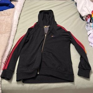 Barely Worn Aviator Nation 5 Stripe Hoodie - Charcoal
